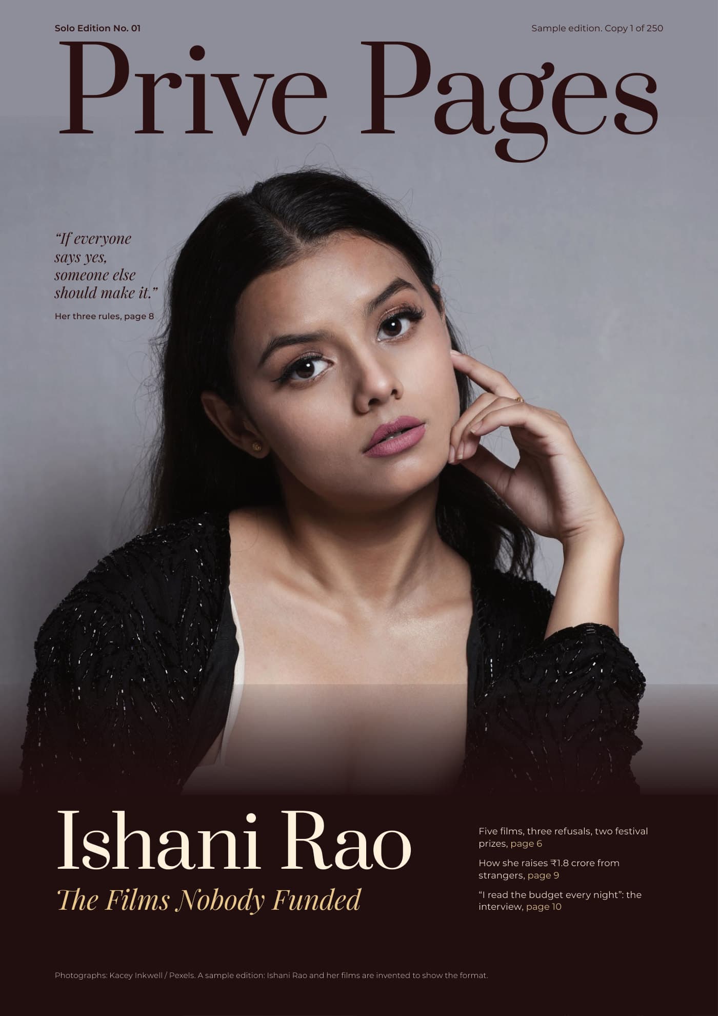 Cover of the solo edition on Ishani Rao