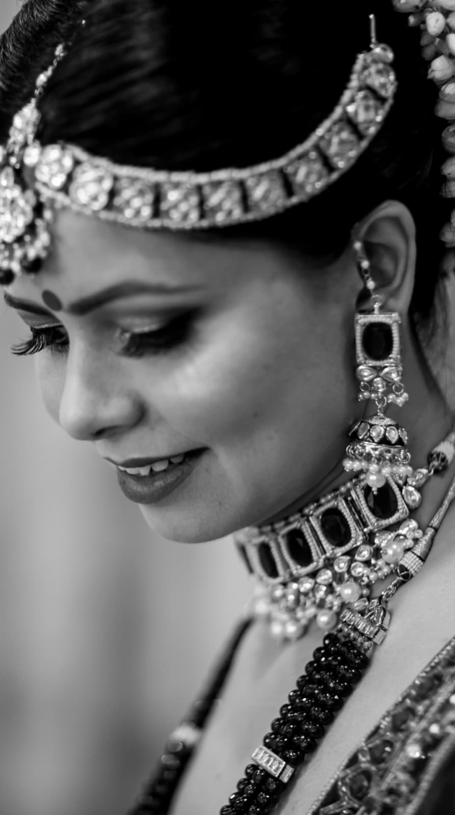 Portrait of a woman in a statement choker